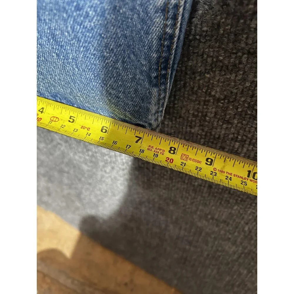 Carhartt Jeans Mens 40x30 Blue Relaxed Fit B17 DST Tapered Denim Pants - Picture 3 of 7